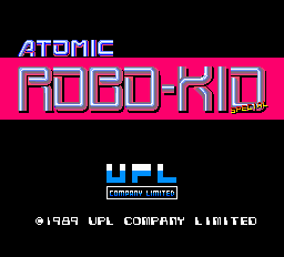 Atomic Robo-kid Special title screen for PC Engine